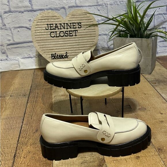 Vionic Women's Elodie Leather Lug Sole Loafers Cream Leather - Picture 3 of 11